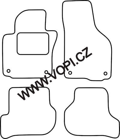 Autokoberce Škoda Octavia II 01/2008 - 01/2013 Perfectfit (4311)